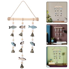Double-sided Fish Skewers Bell Wind Chime Mediterranean Ornament
