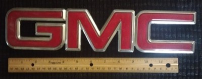 GENUINE GM OEM GMC EMBLEM Decal Vintage Pickup Truck Red