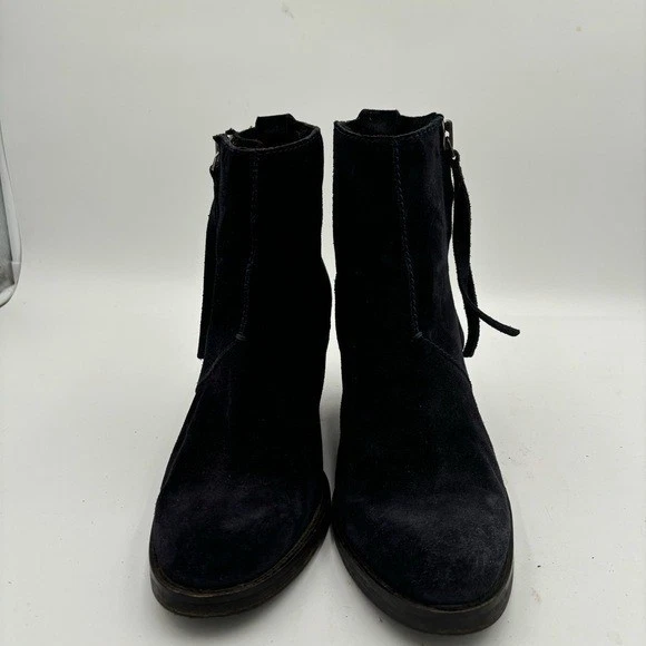 Acne Studios Women’s 40 Blue Suede Pistol Side Zip Ankle Boots - Image 3 of 4