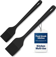Silicone Basting Brush Set, 2-Pack Food-Grade BPA-Pastry Brush, 446 F Heat