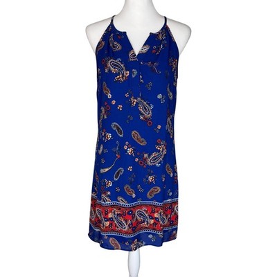 paisley halter mini dress Boho Paisley Halter Neck Mini Dress