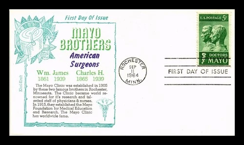 US COVER MAYO BROTHERS AMERICAN SURGEONS FDC SCOTT 1251 KHOL KRAFT CACHET