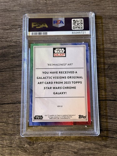 2023 Star Wars Galaxy Reimagined Art Darth Vader Galactic Visions GV-12 /75 PSA - Picture 4 of 5