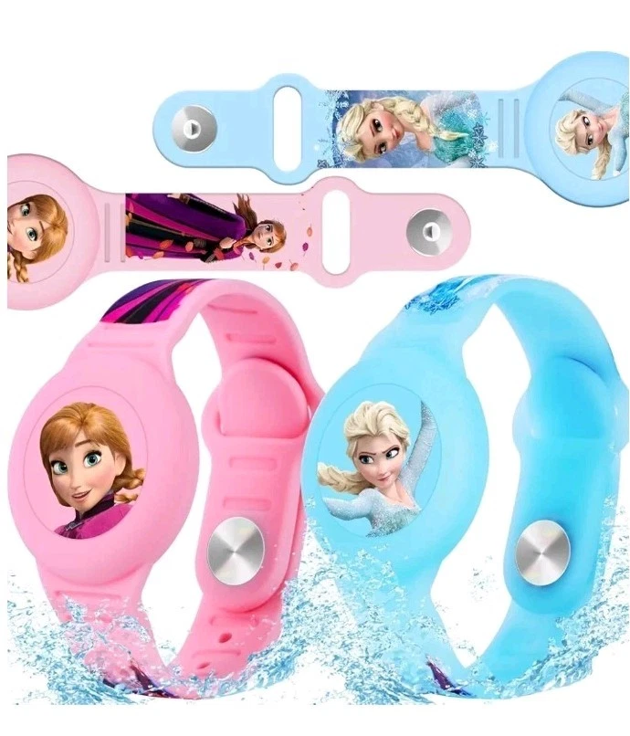 Disney Frozen Waterproof AirTag Bracelet Wrist Holder for Kids 2 Pack Anna Elsa  - Изображение 2 из 4
