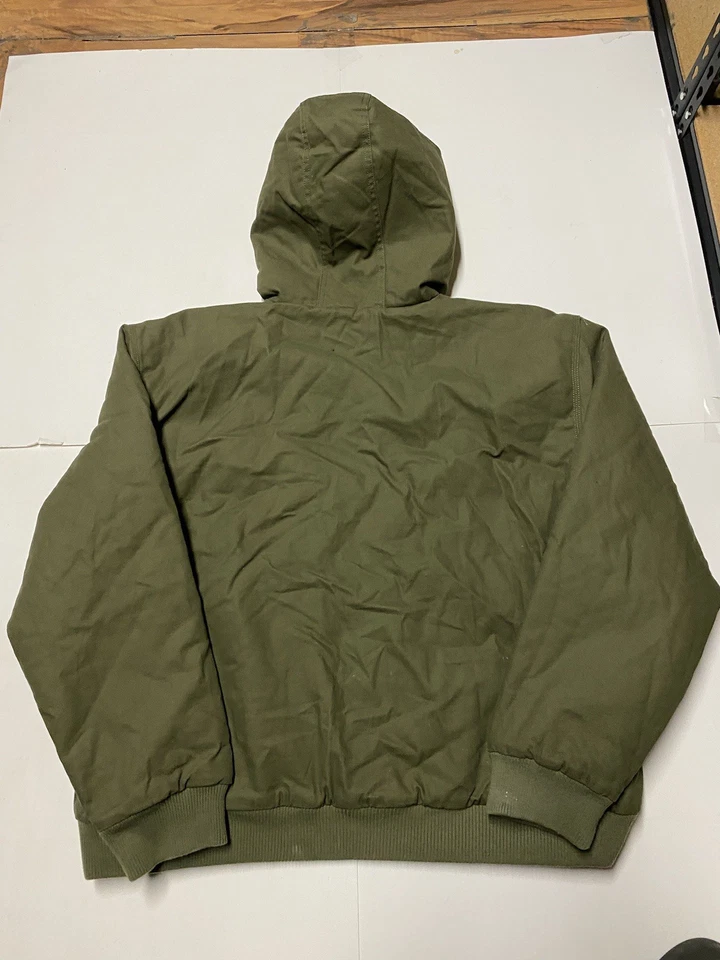 Chaqueta de Lona Woolrich De Colección Para Hombres 2XL Franela Verde Forrada Tareas Ropa de Trabajo Foto 3 de 4