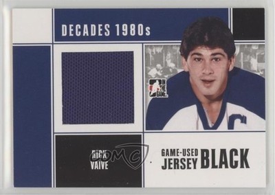 2010-11 ITG Decades 1980s Game-Used Jersey Black /120 Rick Vaive #M-56 2o7