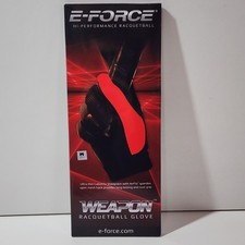 E-Force Weapon Racquetball Glove Black/Red -RM,M