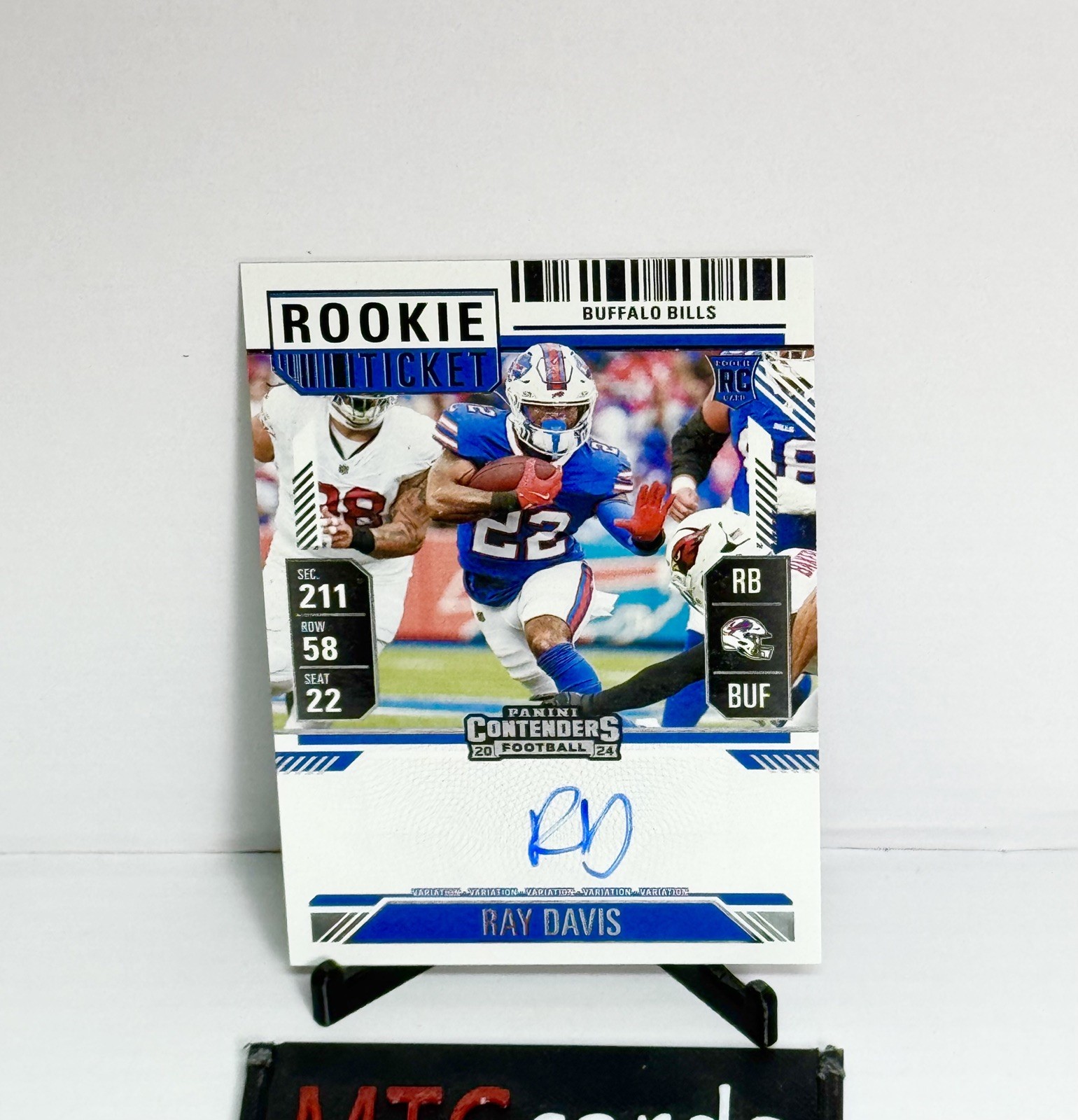 2024 Contenders Ray Davis Rookie Ticket On Card Auto RC Buffalo Bills