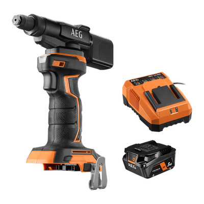 AEG 18V Compact 4.8mm Rivet Gun 5Ah Kit