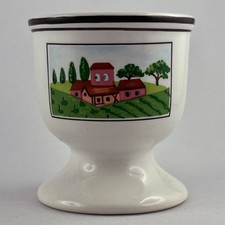 COQUETIER Vintage LAPLAU par VILLEROY & BOCH Porcelaine, Naïf Design, 2 Déco...