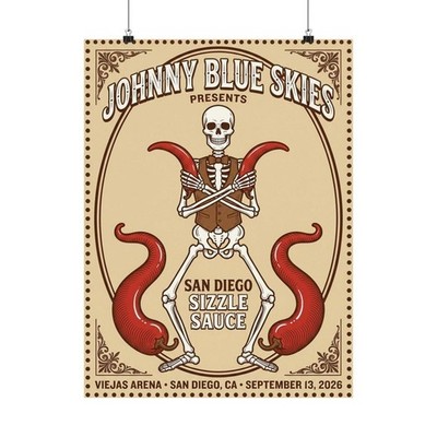 Johnny Blue Skies | September 13, 2026 | San Diego, CA | Concert Poster