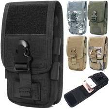 Tactical MOLLE Phone Pouch Case with Buckle Universal Belt Waist Cell Phone Bag