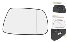 Car Passenger Right Side Rearview Mirror Glass Heated with Backing Plate for