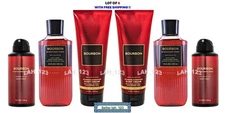 LOT/6 MENS Bath Body Work~BOURBON~Shower Gel x2, Body Cream x2, Body Mist x2~NEW