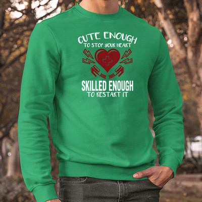 Cute Skilled Funny Nurse Sweatshirt Nurses Day Medical Healthcare Worker Gift