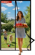 Magnetic Screen Door -Fit Door Size 36.0 x 80.0'' Retractable Screen Door Mesh