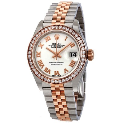 Rolex Lady Datejust White Dial Automatic Ladies Steel and 18K Everose Gold