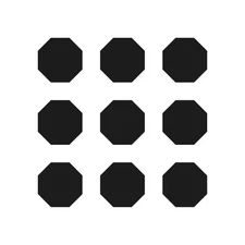 Octagon Vinyl Decal Sticker Set of 9