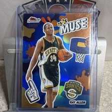 Topps Finest 2025-26 Ray Allen Muse Blue Refractor /99 M-11 Supersonics