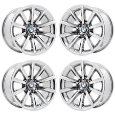 19" BMW 750i PVD Bright Chrome Wheels-C Rims Factory OEM 71162 (F) Exchange 2...