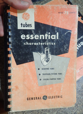 Vintg GE Electronic Tubes Essential Characteristics General Electric Tube Manual
