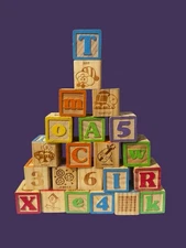 SainSmart Jr. Wooden ABC Blocks 22 PCS Stacking Blocks Baby Alphabet Letters