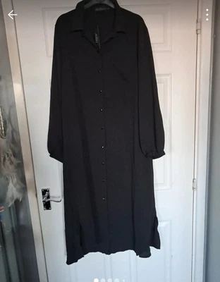 Zanzea Collection Black Long Button Dress Size XL - Image 1 of 4