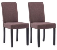 2Er Set Esszimmerstuhl Ina Stoff Schwarz Braun