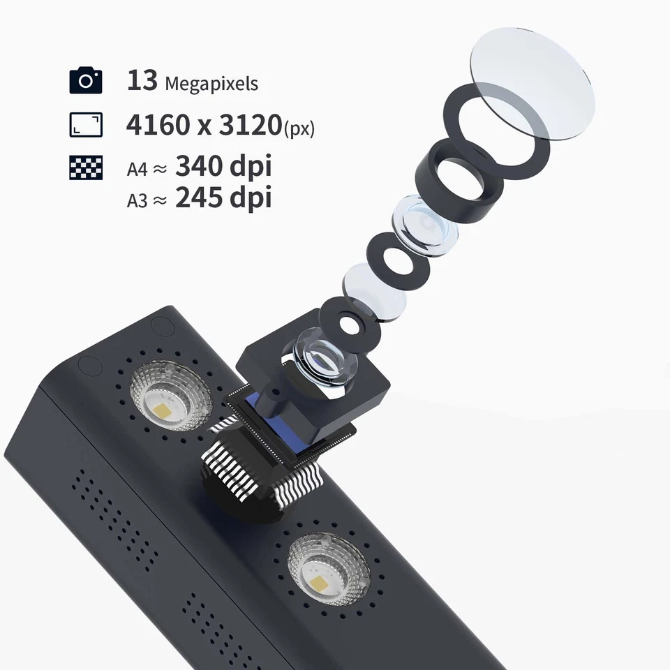 CZUR Shine Ultra Portable Book Scanner, Max A3 Size,Fast Scan for Office Library - Image 2 of 4