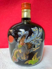 Suntory Old Whisky Special Design Flying Phoenix Glass bottle (empty)  Japan