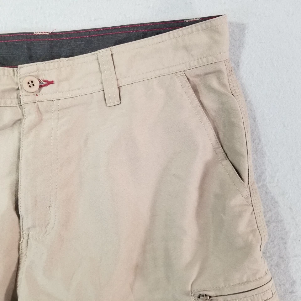 Burnside Carga Senderismo Pantalones Cortos Hombre 34x10 Beige Ligero Dri-Fit Exterior Foto 3 de 4