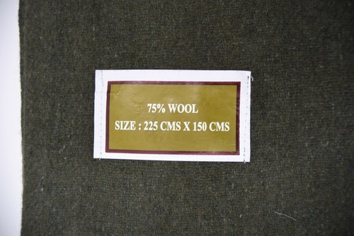 Army Surplus 75% Wool Blanket Military NEW Bedding Large Double Olive Green Warm - 第 5/9 張圖片