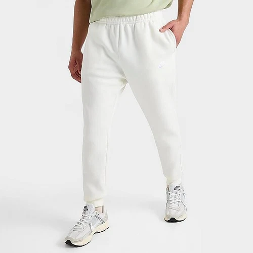 NIKE Men's Fleece Club JOGGER Taper Leg Pants JOGGERS BV2671 133 M L NWT white