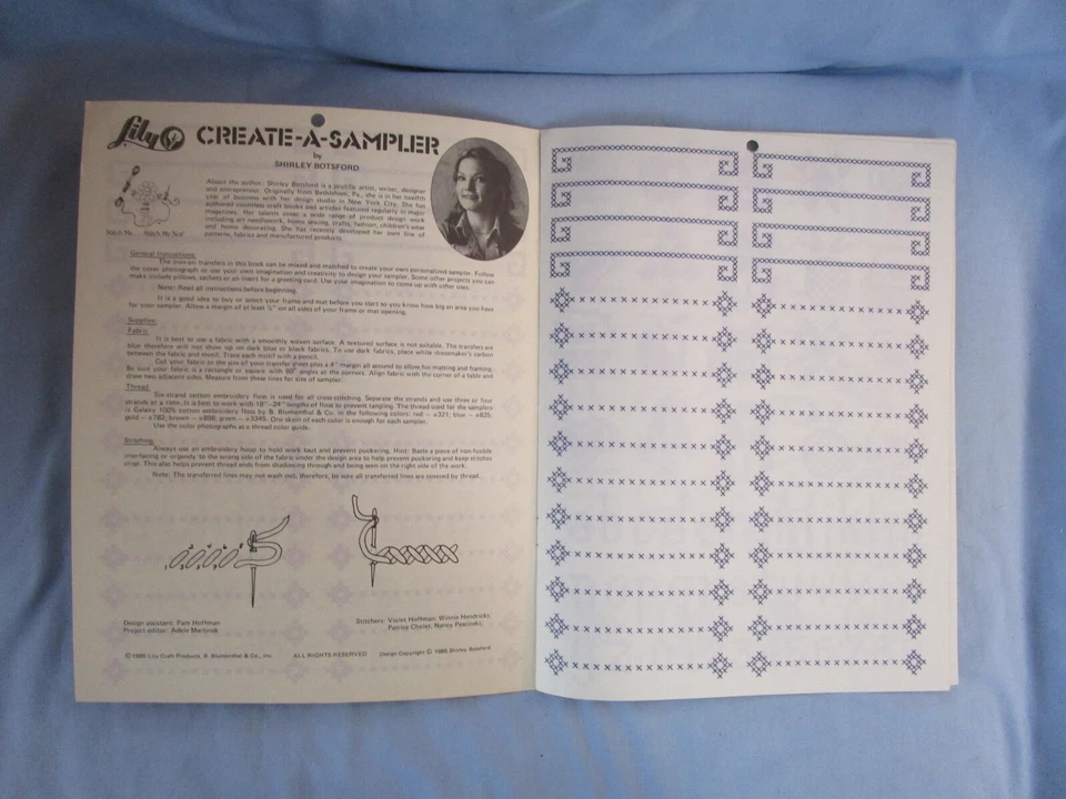 Lily Create-A-Sampler Iron-On Transfers Lot of 2 Cross Stitch Shirley Botsford - Image 4 of 4