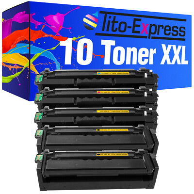 Laser Toner Kartuschen PlatinumSerie 10er Set für Samsung CLT K 506 L CLT C 506 