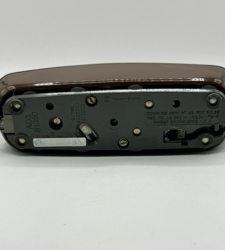Vintage Western Electric ATT Trimline Chocolate Brown Corded TouchTone Phone - Picture 4 of 4