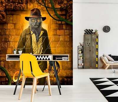 3D Fashion Cat O485 Wallpaper Wall Mural Removable Self-adhesive Vincent Amy