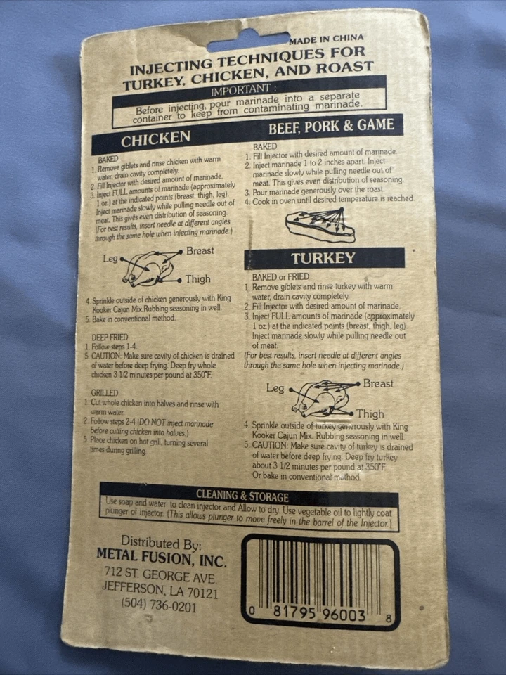 Inyector de adobo King Kooker vintage modelo T13 Foto 2 de 2