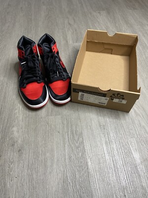 Air Jordan Retro Hi OG Satin Bred Womens Shoe Size Red Black  FD4810-061