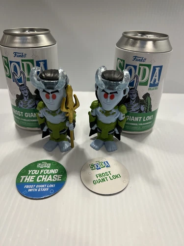 Funko Soda Marvel Frost Giant Loki W/ Staff Chase Glow In The Dark And Common