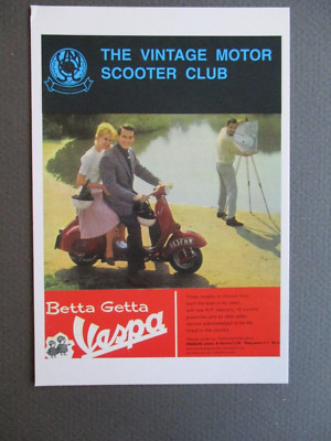 Moderne AK Vespa Betta Getta Vespa Reklame 1959 Oldtimer Motor Roller Club