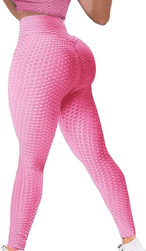 Women Push Up Yoga Pants Anti-Cellulite Leggings Gym Sports Waffle Scrunch Pants - Picture 23 of 29