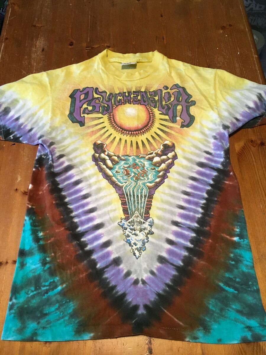 VTG 90s Psychedelia T-Shirt L Liquid Blue Tie-Dye Grateful VTG 90s Psychedelia T-Shirt L Liquid Blue Tie-Dye Grateful