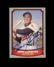 Enos Slaughter Signed 1988 Pacific Baseball Legends St.Louis Cardinals Autograph