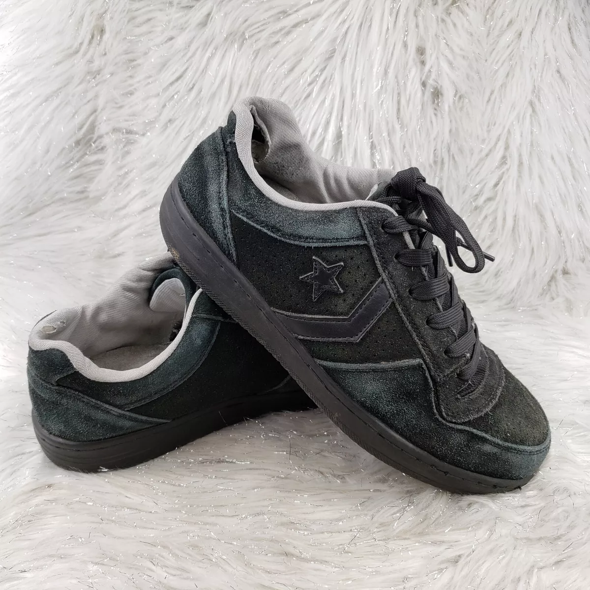 Converse black outlet suede sneaker