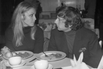 Sharon Tate Roman Polanski abgebildet beim Abendessen am Hollywoodabend - 4x6 Foto