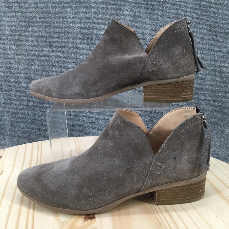 Botas Kenneth Cole Reaction para mujer 7,5 laterales informales con cremallera trasera botín gris Foto 2 de 4