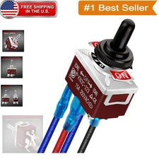 All-Weather Waterproof 12V Momentary Toggle Switch - RV Power Jack Replacement