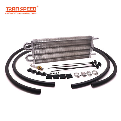 PRO 4 Pass 5/16'' Universal Transmission Oil Cooler Kit Aluminum 4 Rows Radiator