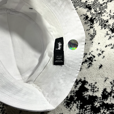 STUSSY BUCKET HAT 8 BALL BUCKET HAT WHITE L/XL | eBay